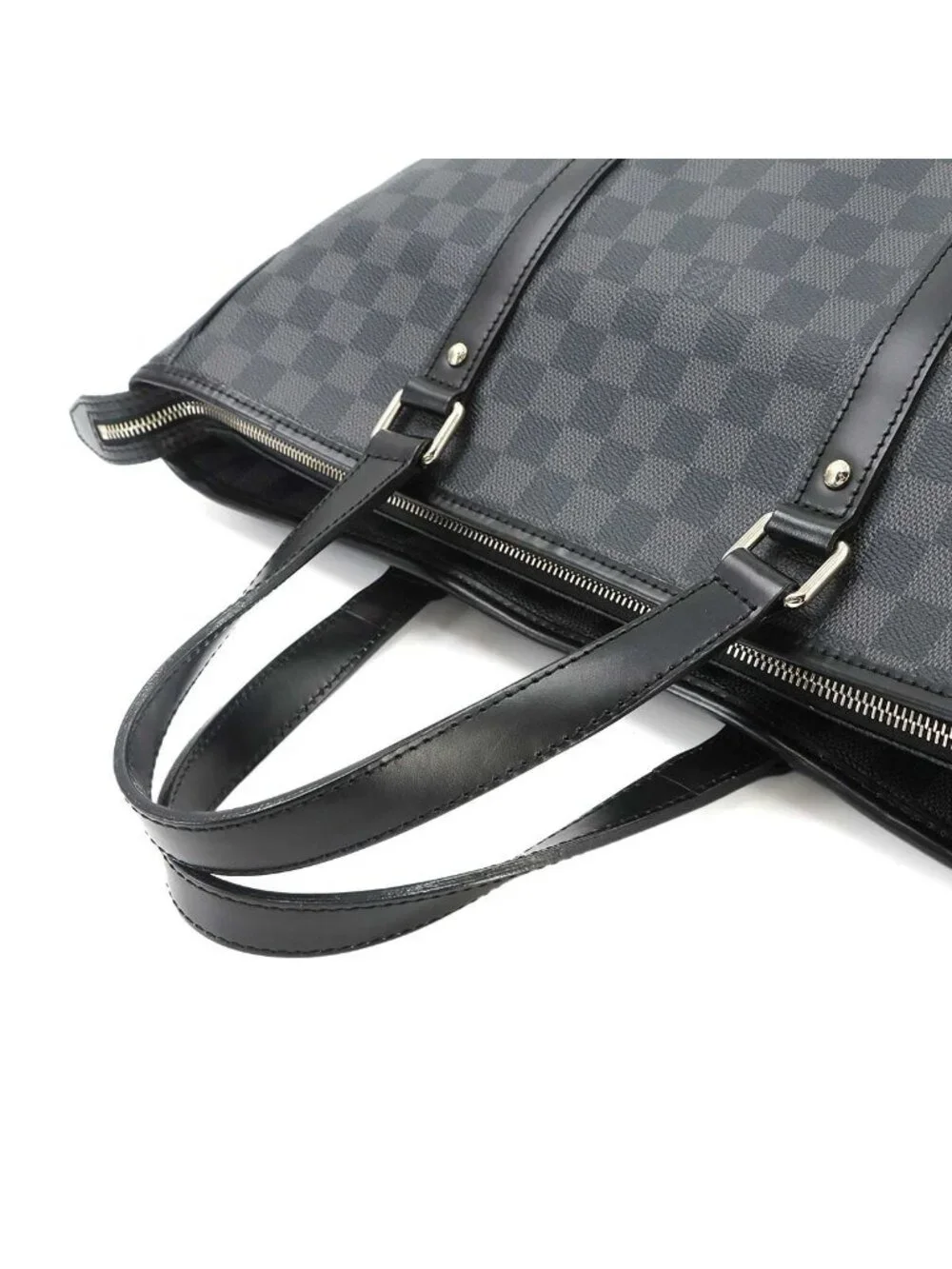 Louis Vuitton Damier Graphite Tadao 2-Way Tote Shoulder Bag Black Gray